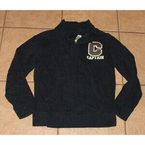 Boys Sz Large 10/12 School or Play Dark Blue Thick Cotton Shirt Front Pocket